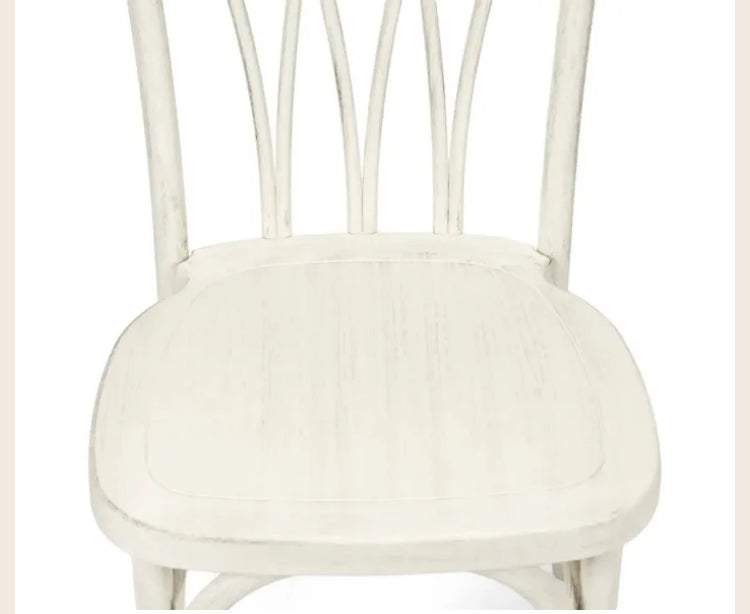 White Hollow Wood Chair