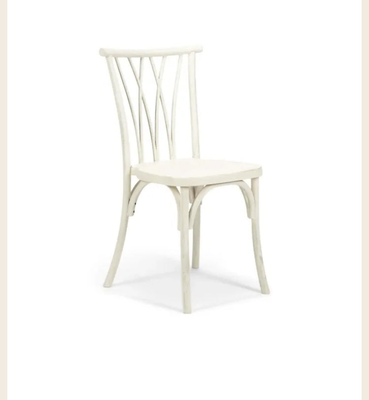 White Hollow Wood Chair