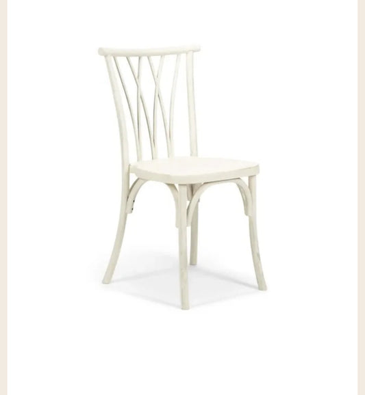 White Hollow Wood Chair