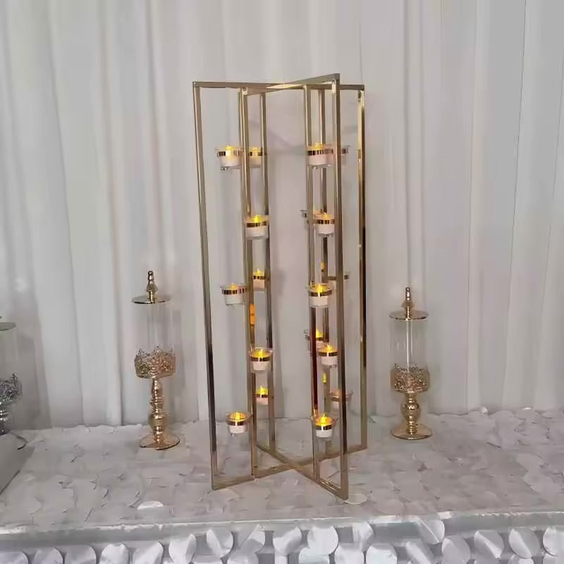 Gold Candled Holder Centerpiece