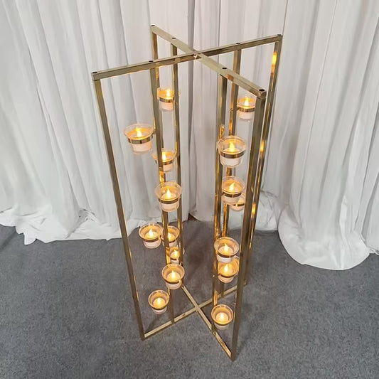 Gold Candled Holder Centerpiece