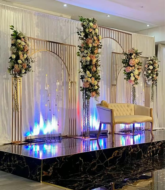 Gold Metal Backdrop Stand